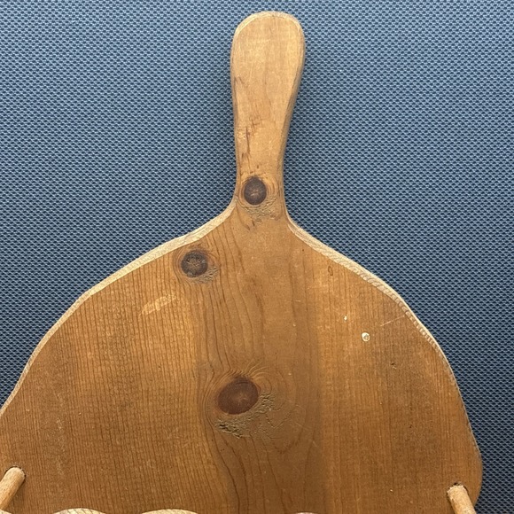 Vintage Wood China Wall Shelf Plate Rack Display Farmhouse Flower Painted. - Picture 2 of 15